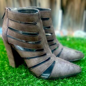 Michael Antonio Brown Cutout Ankle Booties